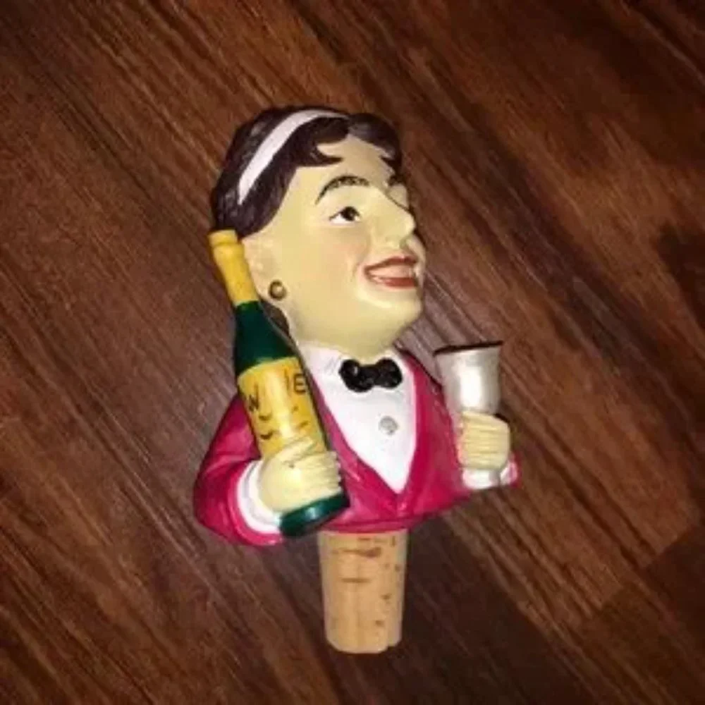 Noritake Waiter/Butler Figural Wine Bottle Topper Stopper